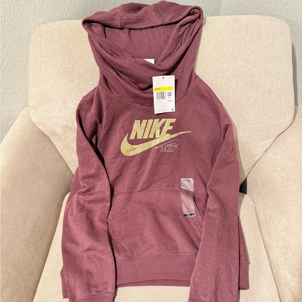 Nike Women's Burgundy Cowl Neck Sweater